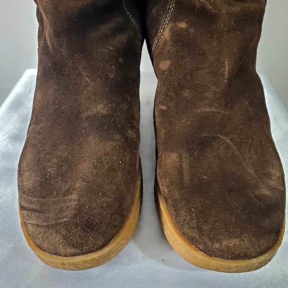 Vintage MICHAEL Michael Kors Suede Knee High Lace Up Snow Boots - Picture 6 of 16